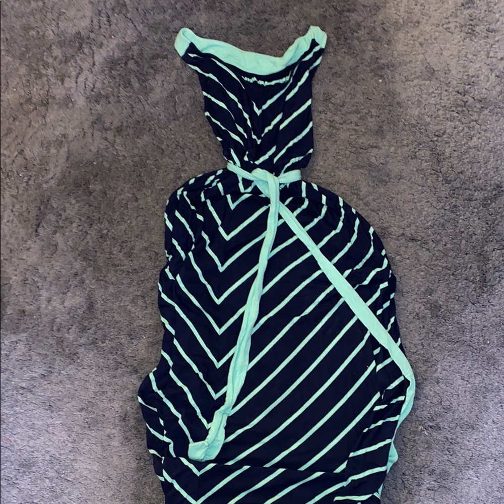 Liz Lange Blue and Green Halter Sundress